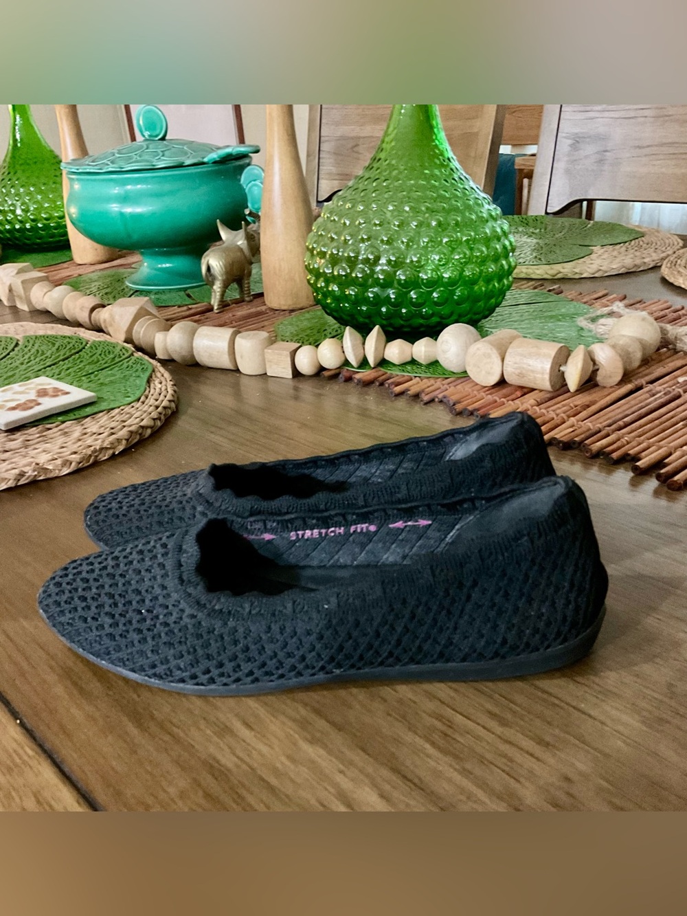 Skechers Black Stretch-Fit Woven 8.5